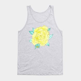 Neutral Rose Watercolor Tank Top